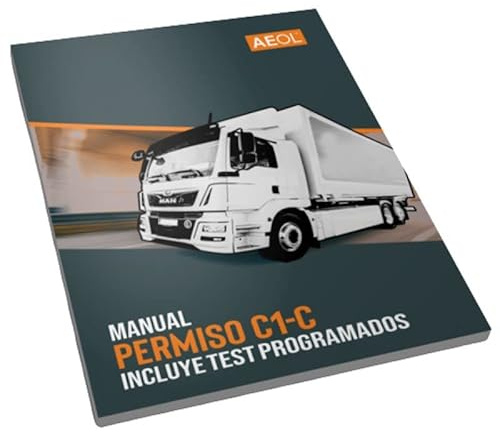 Libro manual permiso C1 y C Actualizado 2025 Camión Carnet por libre con código QR actualizaciones 10temas 10 test AEOL