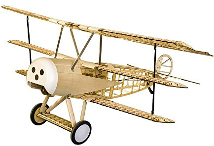 Torcster 212345 Fokker DR1 1540mm Holzbaukasten, Modellflugzeug für RC Bausatz DIY, gelaserte Balsa Sperrholz Holz Bauteile Holzmodell Flugzeug