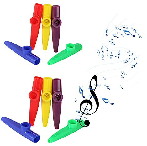 10 Pcs Plastic Musical Instruments Children's Musical Instruments Colored for Gift, Prize and Party Favors