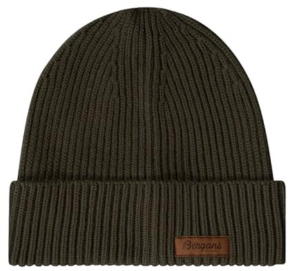 Bergans Nordmarka Merino Mütze, Dark Green mud, ONE Size