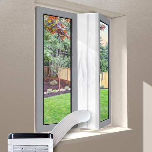 SA Products 4M AC Window Seal | Universal Window Insulation Kit for AC Unit & Dryer | Air Exchange Guards with Zip