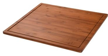 Kesper | Piastra di taglio e copertura XXL 56 x 50 x 4 cm | Colore: marrone scuro | Materiale: bambù FSC | ideale come copertura fornello o tagliere da forno