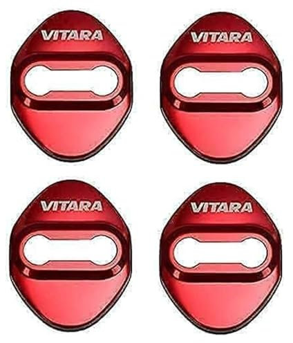 XWSBUDE 4 Stück Auto Türschloss Abdeckung, für Suzuki Vitara Schutzriegel Kappe Aufkleber Schnalle Korrosionsschutz Auto Innenzubehör