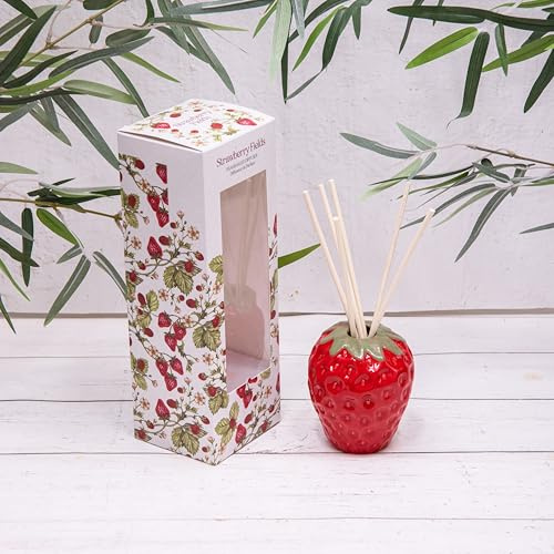 Strawberry Shaped Ceramic Diffuser Boxed Set with 100ml Strawberry Oil & Reeds
