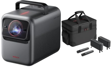 NEBLUA X1 Triple Laser 4K Beamer mit X1 Sound- und Transport-Set für den Beamer, 3500 ANSI Lumen, 56000:1 Kontrast, 40W Stereo Sound, 0,9-1,5 optischer Zoom, AutoKalibrierung, Dolby Vision, 300 Zoll,