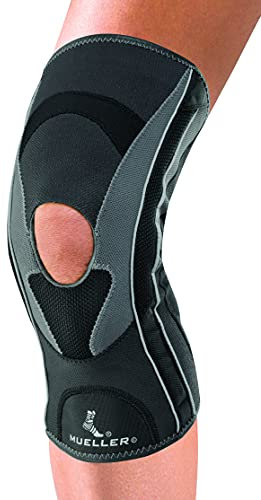 Mueller Hg80 Knee Stabilizer mit Spiralflachfedern, schwarz/grau, Gr. XXL