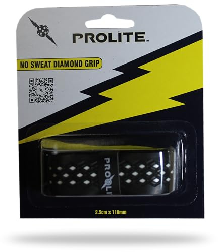PROLITE No-Sweat Diamond Grip (White Underlay) for Pickleball Paddles, Racquetball, Squash, Platform Tennis, Badminton and More