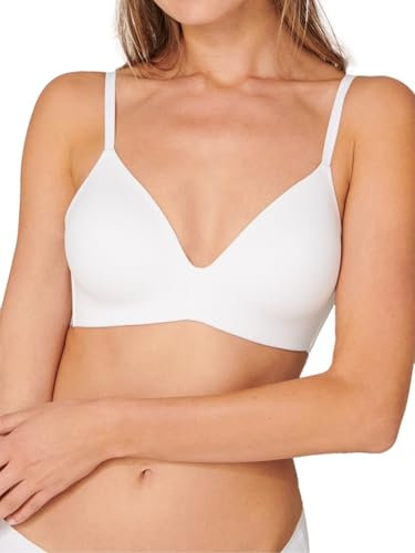 Schiesser Damen BH gepaddet ohne Bügel - Invisible Soft, weiss_166568, 85A