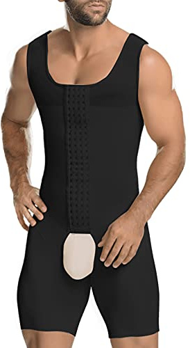 AIEOE Shapewear Body Shaper Maillot de corps de compression pour homme Gainante Gainante Ceinture amincissante Grande taille, Noir , 5XL