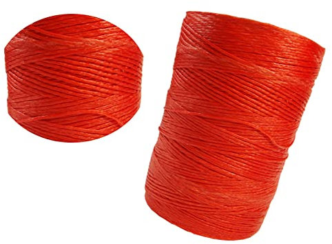 10m Wachsband 1mm Sattlergarn Lederfäden Nähgarn Geflochtet 100% Polyester Wachsfaden Forellenfäden Nähen Handnähgarn Handwerk (Rot)