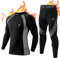 MeetHoo Thermounterwäsche Herren, Funktionsunterwäsche Atmungsaktiv Thermo Unterwäsche Set Lang Thermohemd & Thermohose für Männer Skifahren Laufen Sport