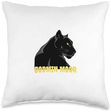 Bodmin Moor Designs of the Beast Bodmin Moor Beast Black Panther Puma Cougar Big Cat Legend Throw Pillow, 16x16, Multicolor