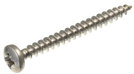 SECCARO Viti per truciolato a testa semicircolare 4,5 x 45 mm, in acciaio inox V2A VA A2, viti per legno con filettatura completa, Phillips a croce/PZ, 200 pezzi