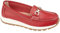 Jo & Joe Ladies Smooth Leather Comfort Wedge Loafer with Chain Trim Sizes 4-8 (Dark Red, UK Footwear Size System, Adult, Women, Numeric, Medium, 6)