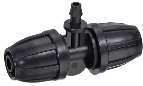 YOKIVE 20 Stück Tropfbewässerung Schlauchverbinder, T-Stück 3-Wege-Verriegelungsverbinder, Ideal für Garten, Gewächshausgartenbau (Schwarz, 8mm auf 4mm)