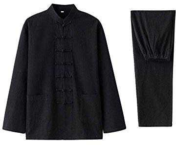 Tai Chi Uniform Tvådelad Traditionell Tang Kostym Kampsportskläder
