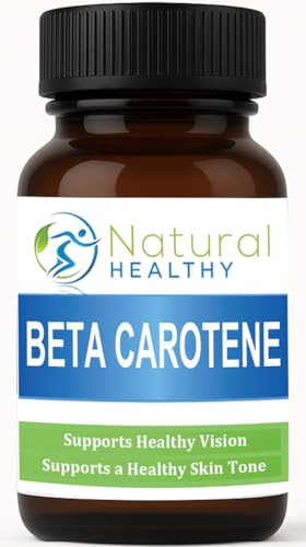Beta Carotene - 120 Tablets - Suitable for Vegans - Source of Provitamin A - Natural & Healthy UK