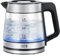LEBENLANG Glas Wasserkocher klein - 1,2 Liter mit LED Beleuchtung I Edelstahl Design BPA-Frei Wasserkocher 1l 1 2 l Glas Glaswasserkocher Leiser & Kleiner Reisewasserkocher für Camping