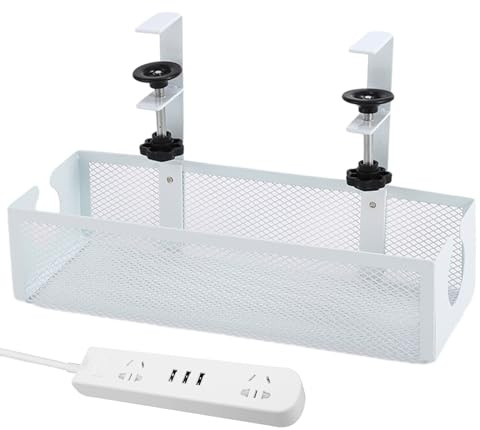 Avvolgicavo per sotto la scrivania, organizzatore senza foratura, sotto il tavolo, organizer per cavi, per adulti, uomini, donne, casa, interni, ufficio, studio, cucina, esterno