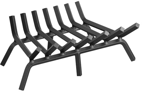 Eldgaller 43 cm, massivt stål, robust vedbrinnande galler, utomhusbrandgaller, tändved, eldgrop, träspis