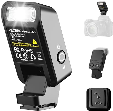 VILTROX Vintage Z2 Mini TTL On Camera Flash for Nikon Camera
