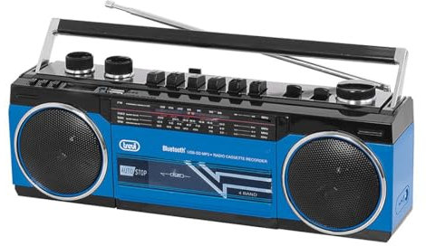 Trevi RR 501 BT Stereo Boombox tragbar Bluetooth, USB, SD, MP3, Blau