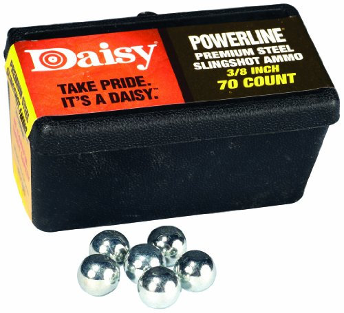 Daisy Outdoor Products 988183-446 Steel Slingshot Ammo - Trapped Blister (Black, 3/8 Inch)