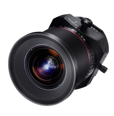Samyang F1110903101 - Objetivo fotográfico DSLR para Nikon (Distancia Focal Fija 24mm, Apertura f/3.5-22 T/S ED AS UMC, diámetro Filtro: 82mm), Negro