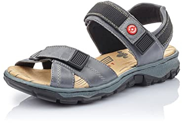 Rieker 68851, Sandales Bout fermé femme, Bleu (Whitedenim/jeans), 36 EU