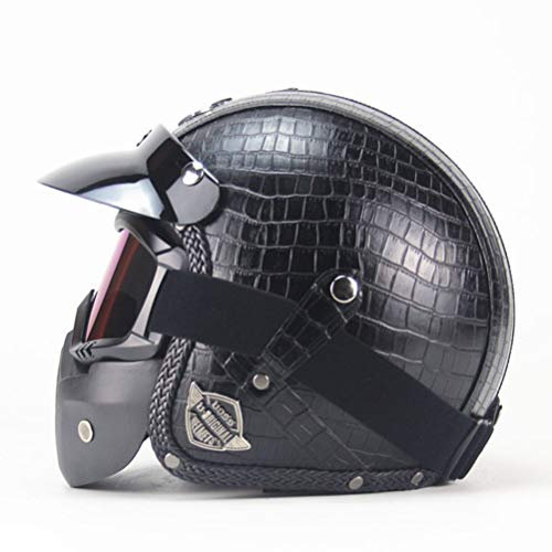 Helme offenes Gesicht 3/4 Helm personalisiert Mens Womens Vintage Retro Motorrad Cascos De Motociclistas Helme