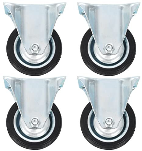 vidaXL 8X Fixed Casters Accessory Replacement Trolley Cart Dolly Furniture Moving Bed Table Drawer Box Stand Shelf Wheels 75mm