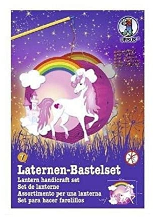 Ursus 18710007F - Laternen Bastel-Set Easy Line Einhorn, Set mit Materialien zum selber Basteln einer Laterne (ca. 26 x 21 x 10,3 cm), inklusive Anleitung, ideal für den nächsten Laternenlauf