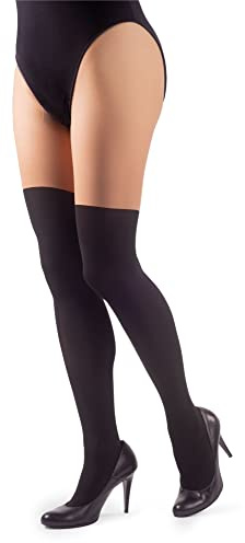 NOQ Stockings Imitation Tights Matt Semi Sheer Ladies Sexy Pantyhose Over-knee Pattern Office Date Patterned Outfit