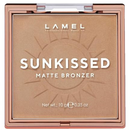LAMEL Sunkissed Matte Bronzer Face Powder - Non-Shimmer, Long Lasting, Non-Greasy Bronzing Organic Makeup Formula - Matte Finish - Natural Tan Skin - N. 401-0.35oz.