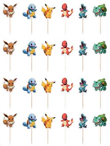 Cupcake Topper Set 24 Stück, Tortendeko Kuchendeko Tortenaufleger Muffin Deko,Geburtstagsdeko Torte Muffin Deko für Kinder Geburtstag Party Desserts Muffin Kuchendeko Mädchen Junge