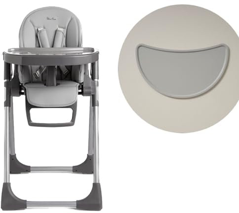 Silver Cross - Buffet Highchair with Silicone Tray - Baby Chair - Portable Highchair - Newborns to 3 Years - Grey