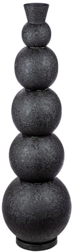 Casablanca modernes Design - Vaso in ferro grande - Vaso da pavimento nero - altezza 112 cm - decorazione soggiorno