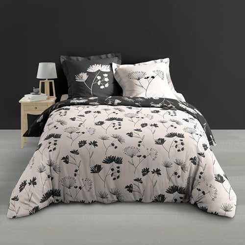 douceur d'intérieur, 3 delar vändbar set (260 x 240 cm) Iris, 100% bomullspercale