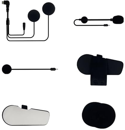 THOKWOK TK-X4/TK-X4SC - Cuffie Bluetooth per moto, con connettore di tipo C, microfono ad asta e microfono a pulsante e altri accessori