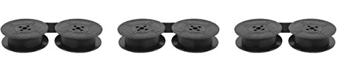 Reinscer 3-pack skrivmaskin, färgband, Twin spole, skrivmaskin, färgband, dubbel spole, färgförpackning, bläckdel för de flesta skrivmaskiner (svart)