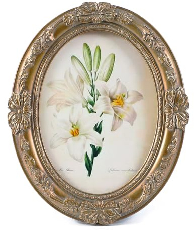 Kangce Vintage Picture Frames 4x6 Oval Bronze Antique Ornate Picture Frames with Embossed Flower,Tabletop and Wall Mount,Glass Front,Retro Home Decor,Photo Gallery Wall Decor