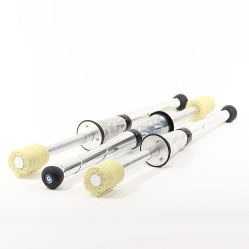 Zeekio Fire Torch Juggling Club Set - Premium Quality - Set of 3 (All Silver)