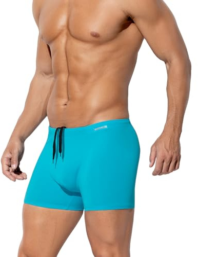 Casey Kevin Badehose Herren, Schwimmhose Kurz Eng, Schwimmen Kurze Shorts Schnelltrockend mit Tunnelzug Badeshorts