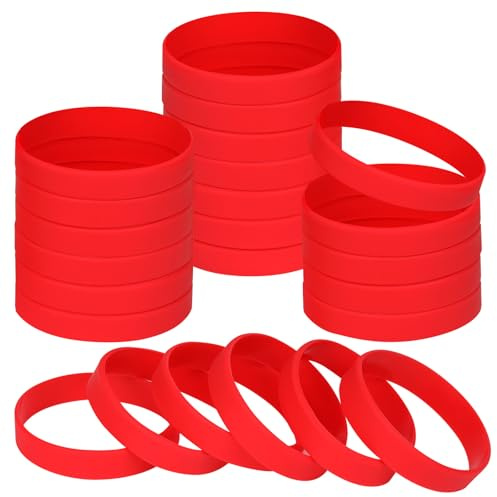 NAHRMY 24 stycken silikonarmband silikon elastiska armband för vuxna ungdomar barn, gummiarmband gummiarmband flera färger för skola lärare team sport, 16 cm/4-7 Jahre alt, Silikon