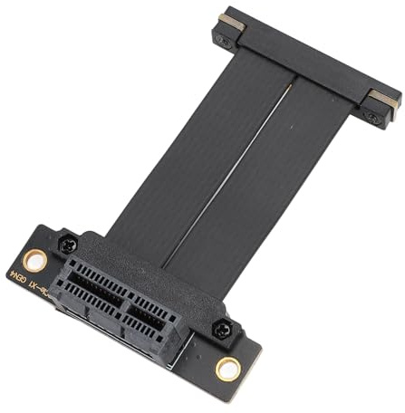 Fyearfly Cavo di Prolunga Riser PCIe 4.0 X1 Dritto a 90° per Schede Audio e Dischi Rigidi M.2 WiFi Firewire USB 2.5G (5 cm)
