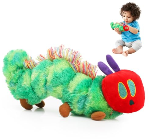 Umllpet larv, aldrig merigt gosedjur, 25 cm liten larv, mjuk plyschleksak, baby, mjukisdjur, leksak, födelsedag, present för barn
