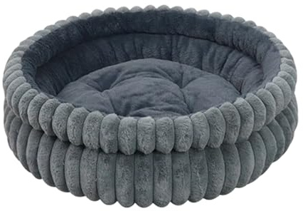 För donutformade hundar | Donutformade kuddar för katter - 51 cm rund lugnande tvättbar avtagbar soffmadrass | Soffmatta för hund katt inomhus utomhus viloutrymme