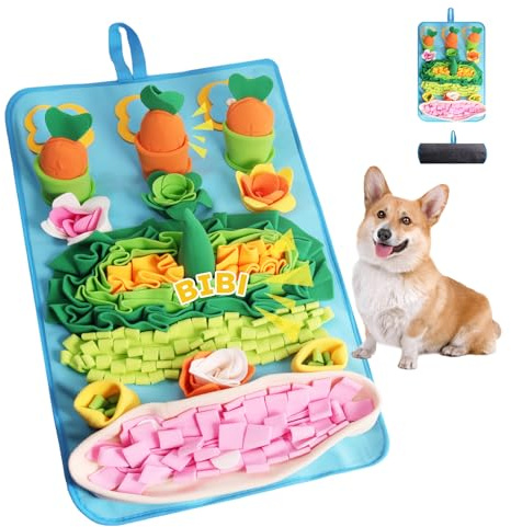 Iriisy Alfombra Olfativa para Perros Grande 80 x 45 cm, Juego nteractivo de Estimulación Mental para Perros Almohadilla Olfatear Antideslizante y Lavable
