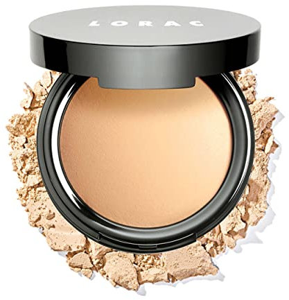Lorac, POREfection Baked Perfecting Powder, Polvere Fissante, Soffice come la Seta, Effetto Levigante e Finish Opaco, Polvere Fissante per Make Up Professionale, con Anti-ossidanti, PF3.5 Medium Beige