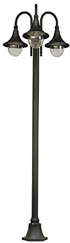 LAMPIONE ALLUMINIO 3 LUCI CIGNO PALO CM.200H ILLUMINAZIONE ESTERNO